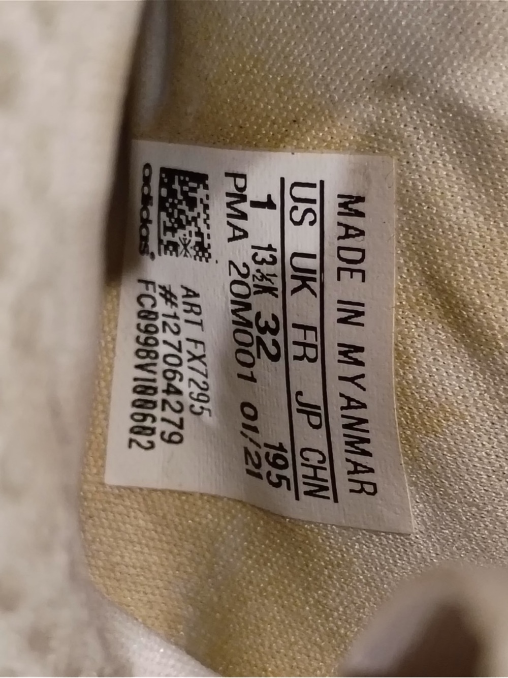 Adidas Kids White Mesh Sneakers Size 1 (EU 32) Lightweight Athletic Shoes - Picture 7 of 7